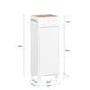 SoBuy BZR159-W Armoire à Linge Meuble Bas avec 4 Petits Compartiments Ouverts et 1 Panier à Linge Amovible