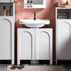 SoBuy BZR164-W Meuble sous-Lavabo, Meuble sous-Vasque à 2 étages réglable et 2 Portes de Salle de Bain