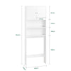 SoBuy BZR165-W Meuble Salle de Bain Colonne Rangement WC Armoire Salle de Bain avec Portes et Étagères 3 Niveaux Réglables Meuble Rangement au-Dessus de WC ou Machine à Laver Blanc 65x182x20cm