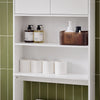 SoBuy BZR165-W Meuble Salle de Bain Colonne Rangement WC Armoire Salle de Bain avec Portes et Étagères 3 Niveaux Réglables Meuble Rangement au-Dessus de WC ou Machine à Laver Blanc 65x182x20cm