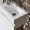 SoBuy BZR170-SET Meuble Suspendu pour Lavabo avec Miroir Meuble sous Vasque avec Miroir Ensemble de Lavabo en céramique
