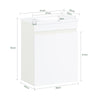 SoBuy BZR170-W Meuble Suspendu pour Lavabo Armoire de Salle de Bain avec Lavabo ,avec Vasque Ensemble de Lavabo en céramique