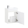 SoBuy BZR170-W Meuble Suspendu pour Lavabo Armoire de Salle de Bain avec Lavabo ,avec Vasque Ensemble de Lavabo en céramique