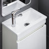 SoBuy BZR170-W Meuble Suspendu pour Lavabo Armoire de Salle de Bain avec Lavabo ,avec Vasque Ensemble de Lavabo en céramique