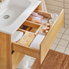 SoBuy BZR174-N Meuble Suspendu pour Lavabo Armoire de Salle de Bain avec Vasque Ensemble de Lavabo en céramique, 2 Tiroirs