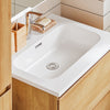 SoBuy BZR174-N Meuble Suspendu pour Lavabo Armoire de Salle de Bain avec Vasque Ensemble de Lavabo en céramique, 2 Tiroirs