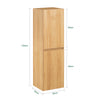 SoBuy BZR175-N Colonne de Salle de Bain Suspendue Armoire de Toilette Meuble Rangement, 2 Portes, Étagères Réglables