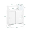 SoBuy BZR176-W Armoire Toilettes WC Support Papier Toilette, Armoire de Salle de Bain sur Roulettes, 2 Compartiments Ouverts