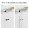 SoBuy BZR18-II-W Meuble sous-Lavabo, Meuble sous-Vasque, Meuble sous Evier Salle de Bain, avec 2Etagères et 2 Portes, Meuble de Rangement de Salle de Bain, Anti-Humidité, Blanc, L60xP30xH60cm