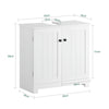 SoBuy BZR18-W Meuble sous lavabo Salle de Bain –Meuble sous Vasque avec Portes et étagère réglable – Meuble de Rangement de Salle de Bain Compact en MDF, Blanc, 60x60x29cm