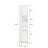 SoBuy BZR181-W Meuble Colonne Salle de Bain, Armoire de Rangement Placard de Rangement Étroite