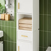 SoBuy BZR181-W Meuble Colonne Salle de Bain, Armoire de Rangement Placard de Rangement Étroite