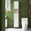SoBuy BZR181-W Meuble Colonne Salle de Bain, Armoire de Rangement Placard de Rangement Étroite