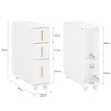 SoBuy BZR183-W Armoire Toilettes WC Support Papier Toilette Meuble de Salle de Bain