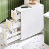 SoBuy BZR183-W Armoire Toilettes WC Support Papier Toilette Meuble de Salle de Bain