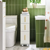 SoBuy BZR183-W Armoire Toilettes WC Support Papier Toilette Meuble de Salle de Bain