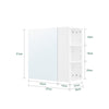 SoBuy BZR184-W Armoire Murale avec Miroir, Placard de Rangement Suspendu avec Miroir Salle de Bain
