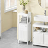 SoBuy BZR186-W Meuble Bas Salle de Bain Meuble de Rangement Armoire Toilette Meuble WC , 1 Compartiment Ouvert et 2 Étages