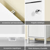 SoBuy BZR186-W Meuble Salle de Bain sous Lavabo, 30x30x89 cm, Meuble de Rangement Armoire WC Blanc, Design Slim, Idéal pour Petites Salles de Bain