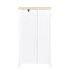 SoBuy BZR189-W Meuble de Rangement Salle de Bain Armoire Porte-Papier Toilette Porte Brosse WC avec 1 Porte