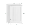 SoBuy BZR19-W Meuble Haut Salle de Bain – Armoire de Salle de Bain Suspendue avec Porte et Étagères Réglables, Etagere Murale en Bois pour Cuisine, Entrée – Armoire à Pharmacie, Blanc, 40x52x23cm