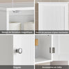SoBuy BZR19-W Meuble Haut Salle de Bain – Armoire de Salle de Bain Suspendue avec Porte et Étagères Réglables, Etagere Murale en Bois pour Cuisine, Entrée – Armoire à Pharmacie, Blanc, 40x52x23cm