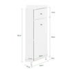 SoBuy BZR194-W Armoire de Rangement Étroite, 1 Tiroir et 1 Porte