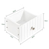 SoBuy BZR193-W Meuble de Rangement d'angle Salle de Bain, Armoire de Rangement Placard de Rangement Étroite, 1 Tiroir, 1 Compartiment Ouvert et 2 Portes