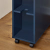 SoBuy BZR195-B Meuble de Rangement Salle de Bain Étroit sur roulettes, Support Papier Toilette, Armoire Toilettes WC Compact, 1 Plateau Amovible et 3 Tiroirs