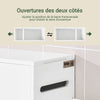 SoBuy BZR199-W Distributeur de Papier Toilette Support à Papier Toilette Armoire Porte-Papier Toilette, Fixé au Mur
