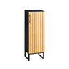 SoBuy BZR203-SCH Meuble Salle de Bain WC Petit Meuble Rangement Étroit avec Porte Bambou, Armoire WC Moderne Gain de Place pour Salle de Bain, Toilettes, Cuisine 30x30x90cm