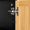 SoBuy BZR203-SCH Meuble Salle de Bain WC Petit Meuble Rangement Étroit avec Porte Bambou, Armoire WC Moderne Gain de Place pour Salle de Bain, Toilettes, Cuisine 30x30x90cm