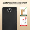 SoBuy BZR203-SCH Meuble Salle de Bain WC Petit Meuble Rangement Étroit avec Porte Bambou, Armoire WC Moderne Gain de Place pour Salle de Bain, Toilettes, Cuisine 30x30x90cm