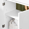 SoBuy BZR205-W Meuble sous Lavabo Salle de Bain 60 cm, Petit Armoire de Rangement sous évier avec étagères réglables, Meubles sous Vasque Compact résistant à l'humidité en Bois, Blanc