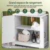 SoBuy BZR205-W Meuble sous Lavabo Salle de Bain 60 cm, Petit Armoire de Rangement sous évier avec étagères réglables, Meubles sous Vasque Compact résistant à l'humidité en Bois, Blanc