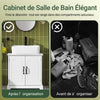 SoBuy BZR205-W Meuble sous Lavabo Salle de Bain 60 cm, Petit Armoire de Rangement sous évier avec étagères réglables, Meubles sous Vasque Compact résistant à l'humidité en Bois, Blanc