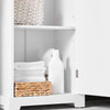 SoBuy BZR207-W Meuble Salle de Bain – Petit Armoire de Rangement avec Tiroir, Colonne de Salle de Bain en Bois, Meuble WC Rangement,Résistante à l’Humidité, Blanc, 42x30x93cm