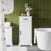 SoBuy BZR207-W Meuble Salle de Bain – Petit Armoire de Rangement avec Tiroir, Colonne de Salle de Bain en Bois, Meuble WC Rangement,Résistante à l’Humidité, Blanc, 42x30x93cm