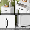 SoBuy BZR207-W Meuble Salle de Bain – Petit Armoire de Rangement avec Tiroir, Colonne de Salle de Bain en Bois, Meuble WC Rangement,Résistante à l’Humidité, Blanc, 42x30x93cm