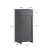SoBuy BZR21-DG Meuble Bas de Salle de Bain Armoire Toilette avec 1 Tiroir et 1 Panier à Linge
