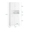SoBuy BZR215-W Colonne Salle de Bain Rangement avec 2 Paniers à Linge & 2 Tiroirs Meuble Salle de Bain Haut 78x38x181cm Armoire Fermée avec Étagère Ouverte Meuble Rangement Gain de Place pour WC
