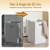 SoBuy BZR215-W Colonne Salle de Bain Rangement avec 2 Paniers à Linge & 2 Tiroirs Meuble Salle de Bain Haut 78x38x181cm Armoire Fermée avec Étagère Ouverte Meuble Rangement Gain de Place pour WC
