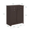 SoBuy BZR33-BR Meuble Bas de Salle de Bain Armoire Toilette avec 2 Tiroirs et 2 Paniers