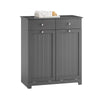 SoBuy BZR33-II-DG Meuble Salle de Bain avec Panier à Linge – Armoire Toilette, Meuble Bas avec 2 Tiroirs et Grande Capacité Sacs à Linge, Meuble de Rangement, Coffre à Linge, Gris, L78xP38xH90cm