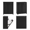 SoBuy BZR33-II-SCH Meuble Salle de Bain avec Panier à Linge Armoire de Rangement 2 Tiroirs et Grande Capacité Sacs à Linge, Idéal pour Salle de Bain, Buanderie, Appartement L78xP38xH91cm, Noir