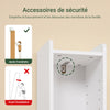 SoBuy BZR34-K-W Meuble Salle de Bain Colonne de Rangement Petit Meuble Haut avec Porte et Tiroir Armoire Salle de Bain Résistant à l’Humidité - Rangement WC et Toilettes Compact 20x20x145cm