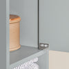 SoBuy BZR34-HG Meuble Colonne Armoire Haut de Salle de Bain avec 1 Tiroir, 2 Portes et 5 Compartiments