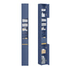 SoBuy BZR34-II-B Meuble Colonne Salle de Bain 20 cm - Armoire de Rangement Étroite avec Tiroir et Étagères Réglables - Meuble Salle de Bain Compact pour WC, Petits Espaces MDF Bleu, 20x20x180 cm