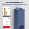 SoBuy BZR34-II-B Meuble Colonne Salle de Bain 20 cm - Armoire de Rangement Étroite avec Tiroir et Étagères Réglables - Meuble Salle de Bain Compact pour WC, Petits Espaces MDF Bleu, 20x20x180 cm