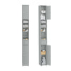 SoBuy BZR34-II-HG Meuble Colonne Salle de Bain 20 cm - Armoire de Rangement Étroite avec Tiroir et Étagères Réglables - Meuble Salle de Bain Compact pour WC, Petits Espaces Gris MDF, 20x20x180cm